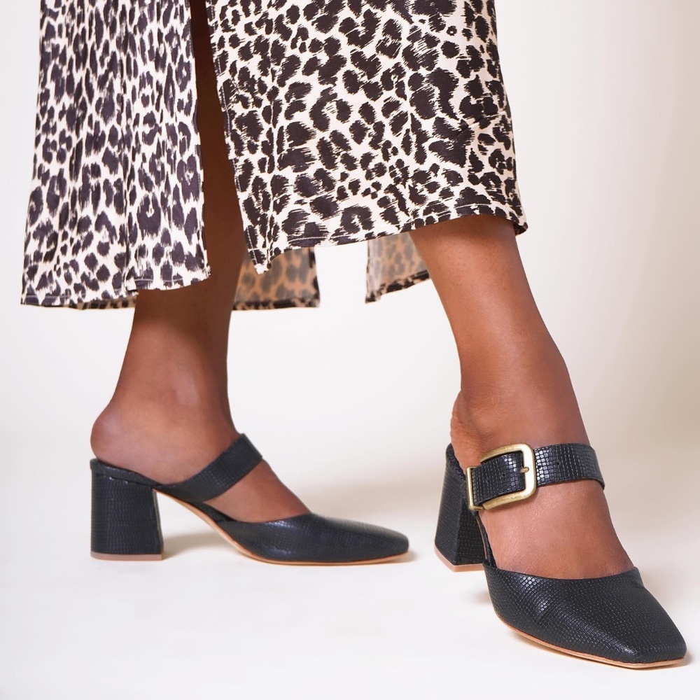 Size 8 Charlotte Stone Gina Black Heels- NEVER WORN